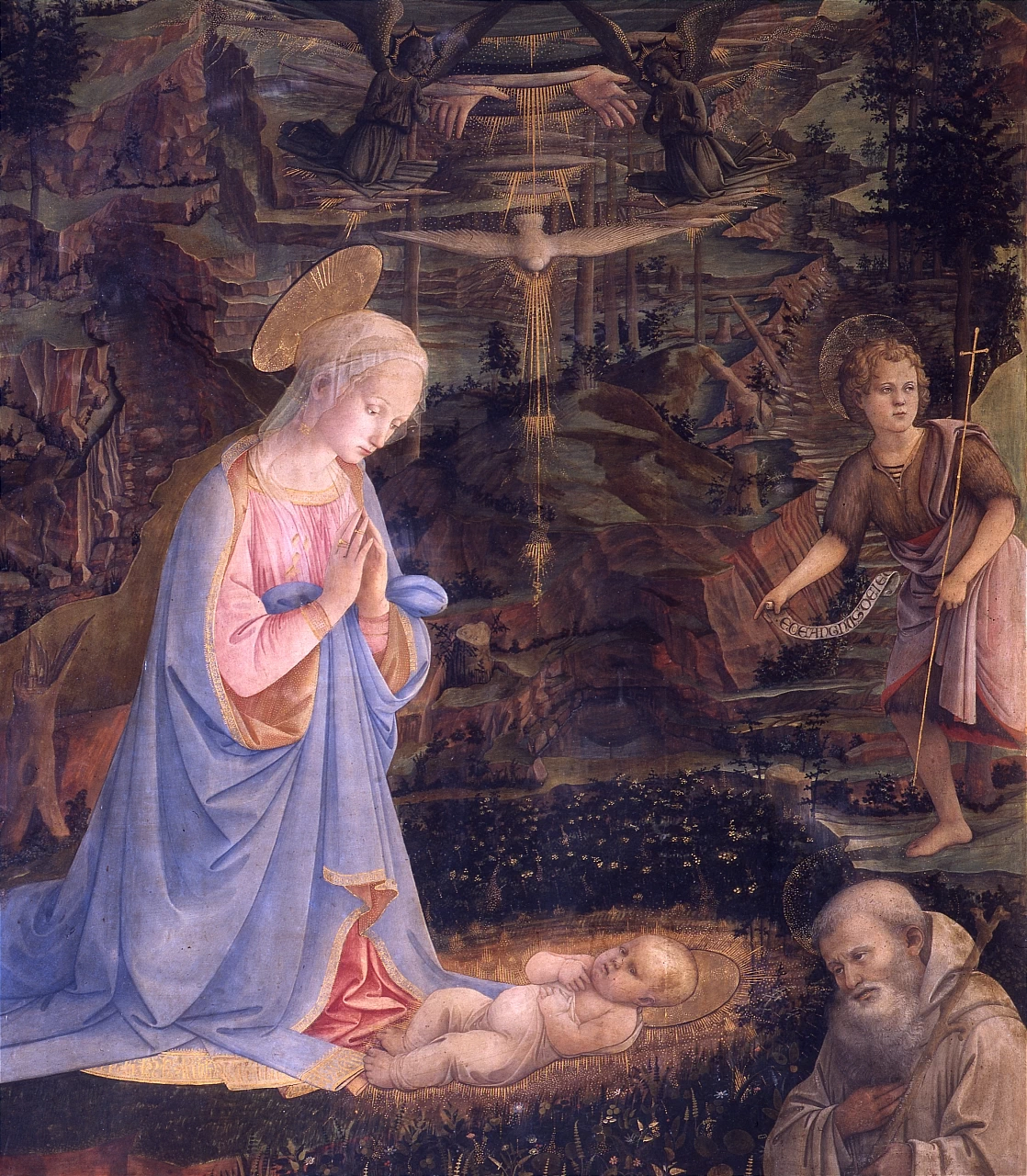 Adorazione del Bambino con santi - Galleria degli Uffizi, Firenze